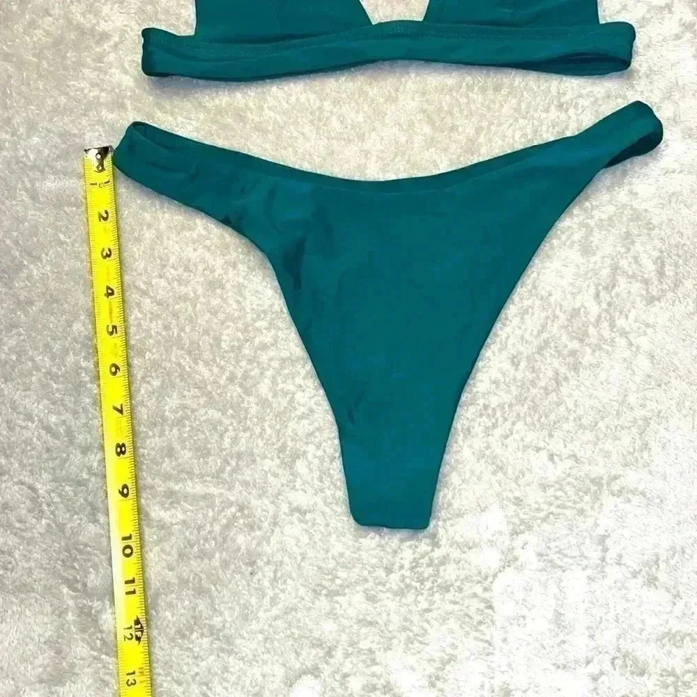 Bikini 2 Piece Bikini Swimsuit Green Size Med - Picture 4 of 5
